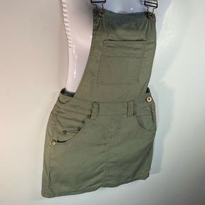 Olive skirt overall